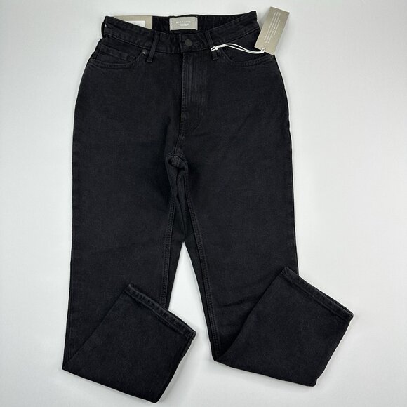 Everlane Women's NWT Black‎ The Curvy Cheeky Minimalist Jean W25-26.25/L26.4 - Picture 1 of 12